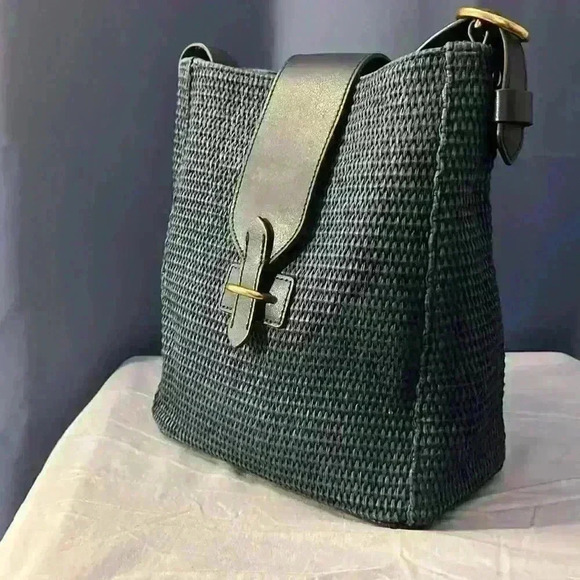 Banana Republic Straw & Leather Purse - Picture 4 of 7